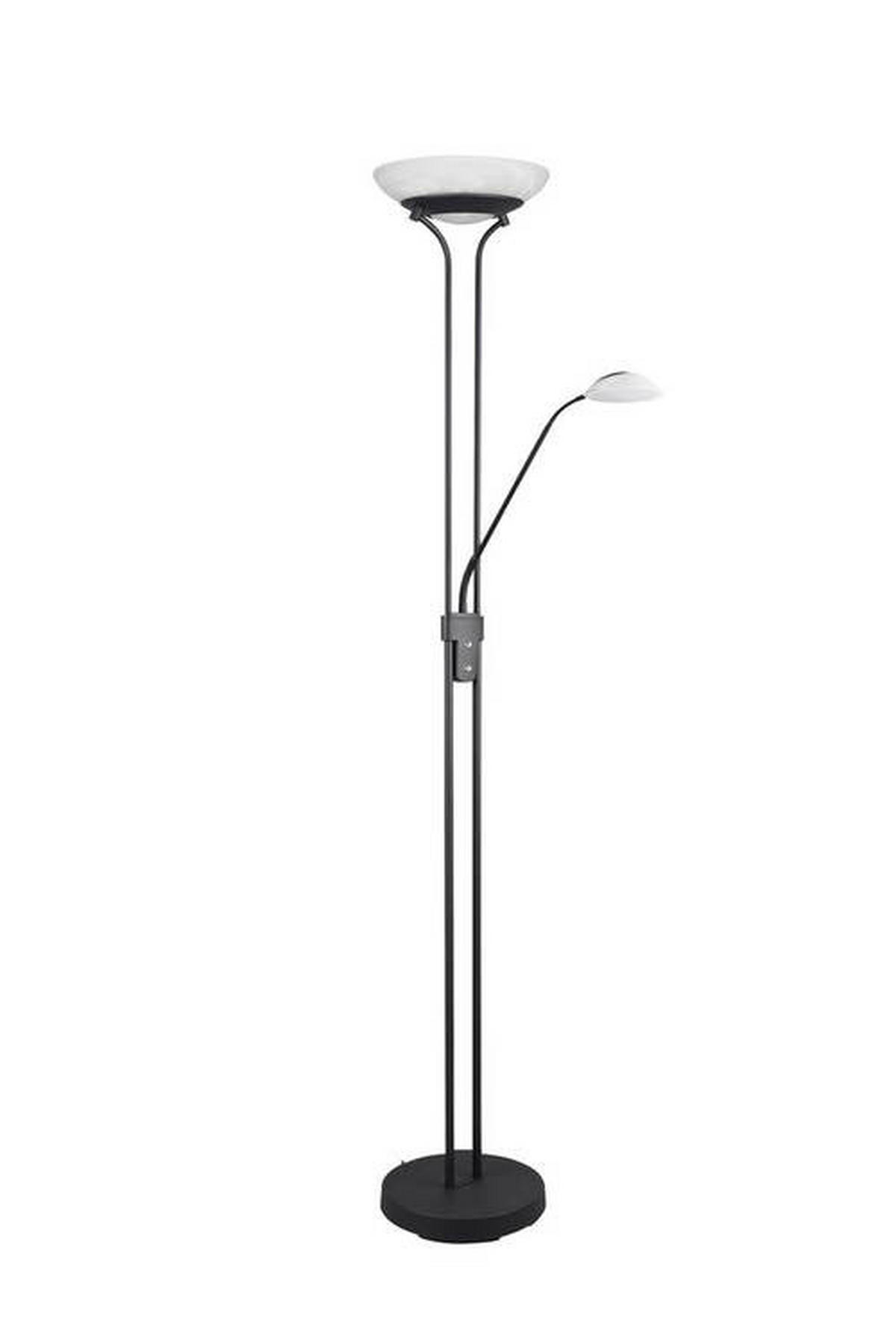 LED-STEHLEUCHTE    - Schwarz/Weiß, Basics, Glas/Metall (32,5cm)