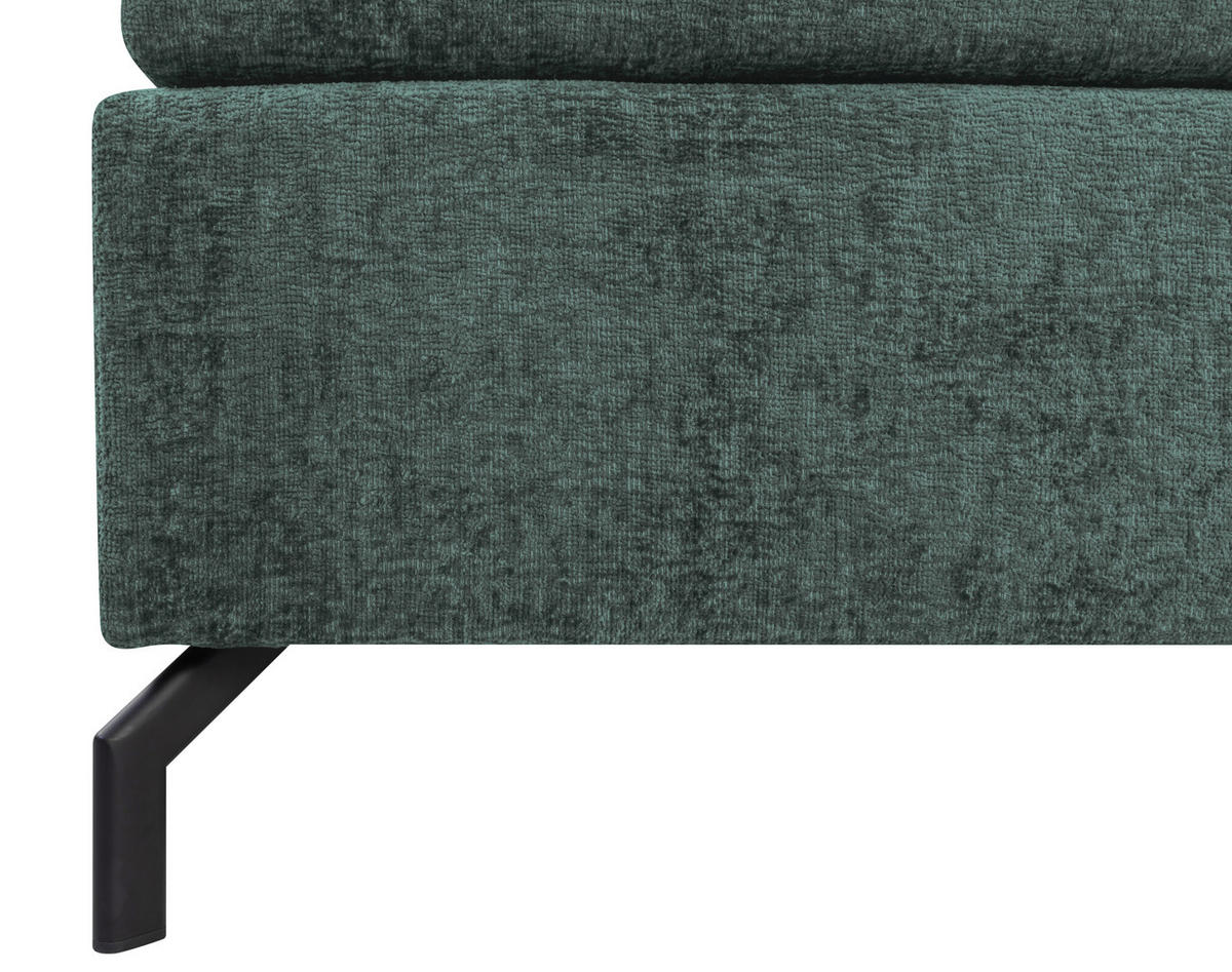 BOXSPRINGBETT 140/200 cm  in Dunkelgrau  - Dunkelgrau/Schwarz, Design, Textil/Metall (140/200cm) - Esposa