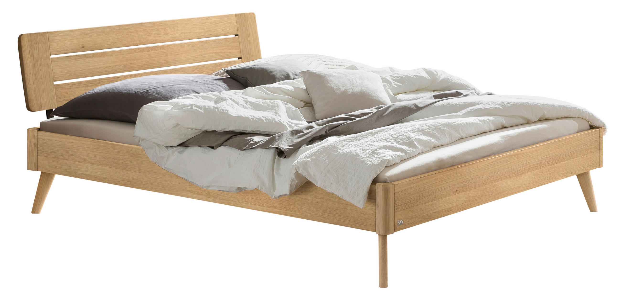 BETT 140/200 cm  in Eichefarben  - Eichefarben, KONVENTIONELL, Holz (140/200cm) - Hasena