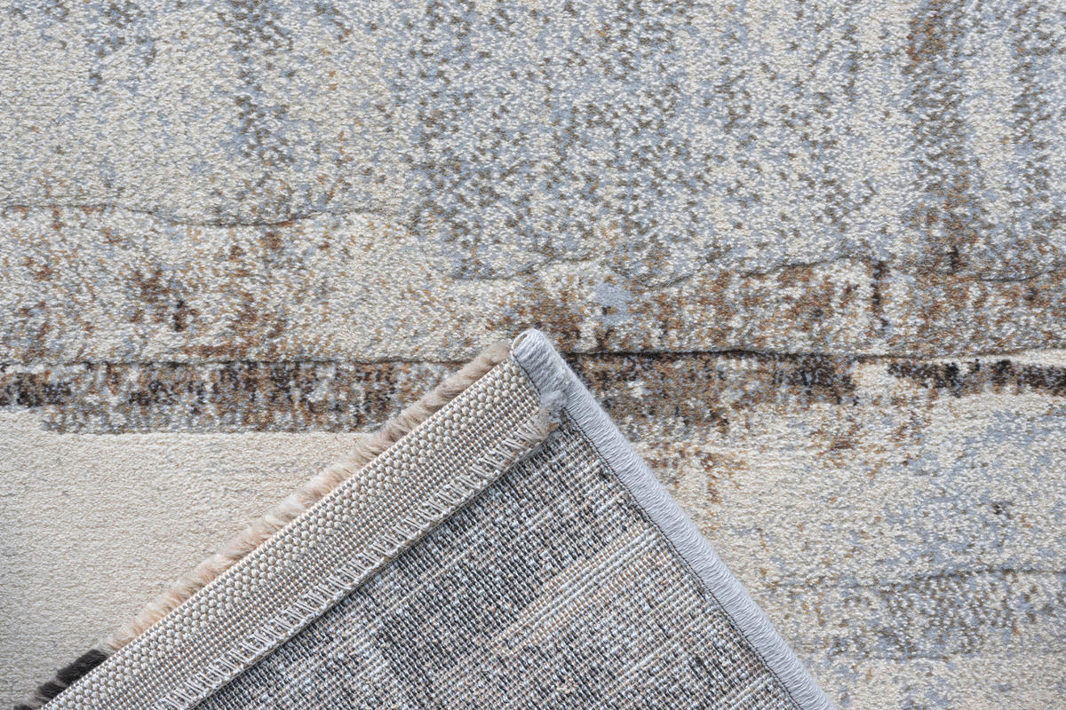 WEBTEPPICH 133/195 cm Argentum Anthrazit, Grau, Weiß  - Anthrazit/Weiß, KONVENTIONELL, Kunststoff/Textil (133/195cm)