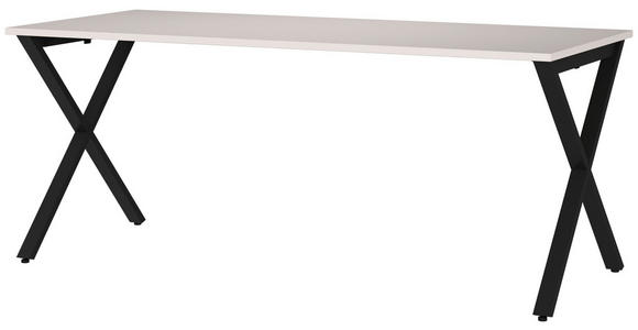 SCHREIBTISCH 180/80/75 cm  in Schwarz, Kaschmir  - Kaschmir/Schwarz, MODERN, Holzwerkstoff/Metall (180/80/75cm) - Novel