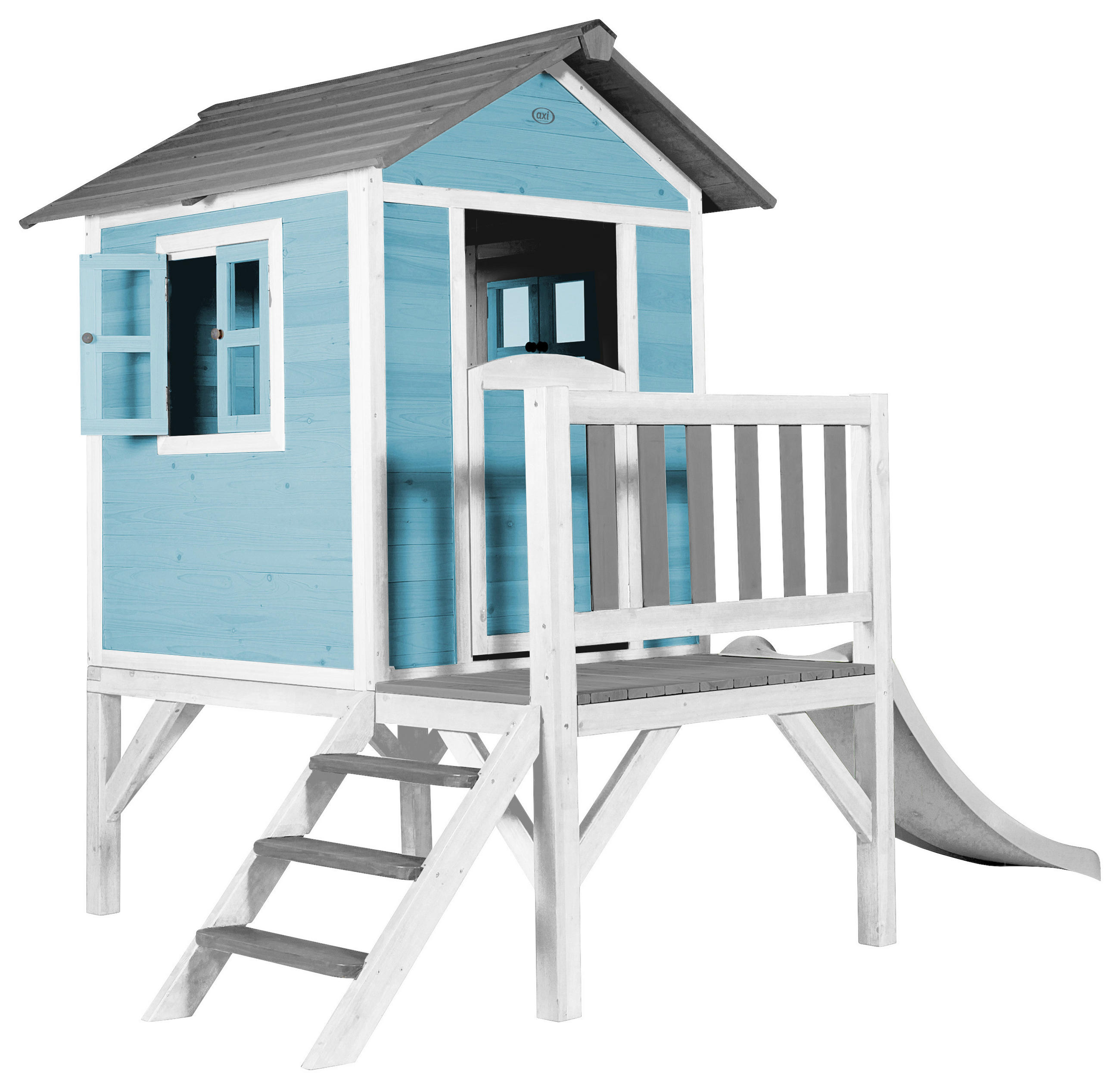XXXLutz Spielhaus Blau, Grau, Weiß 240x189x167 cm