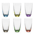 GLÄSERSET Viva Colori 6-teilig  - Blau/Gelb, Basics, Glas (350ml) - Novel