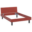 BETT 140/200 cm  in Rot, Koralle  - Koralle/Rot, Design, Metall (140/200cm) - Xora