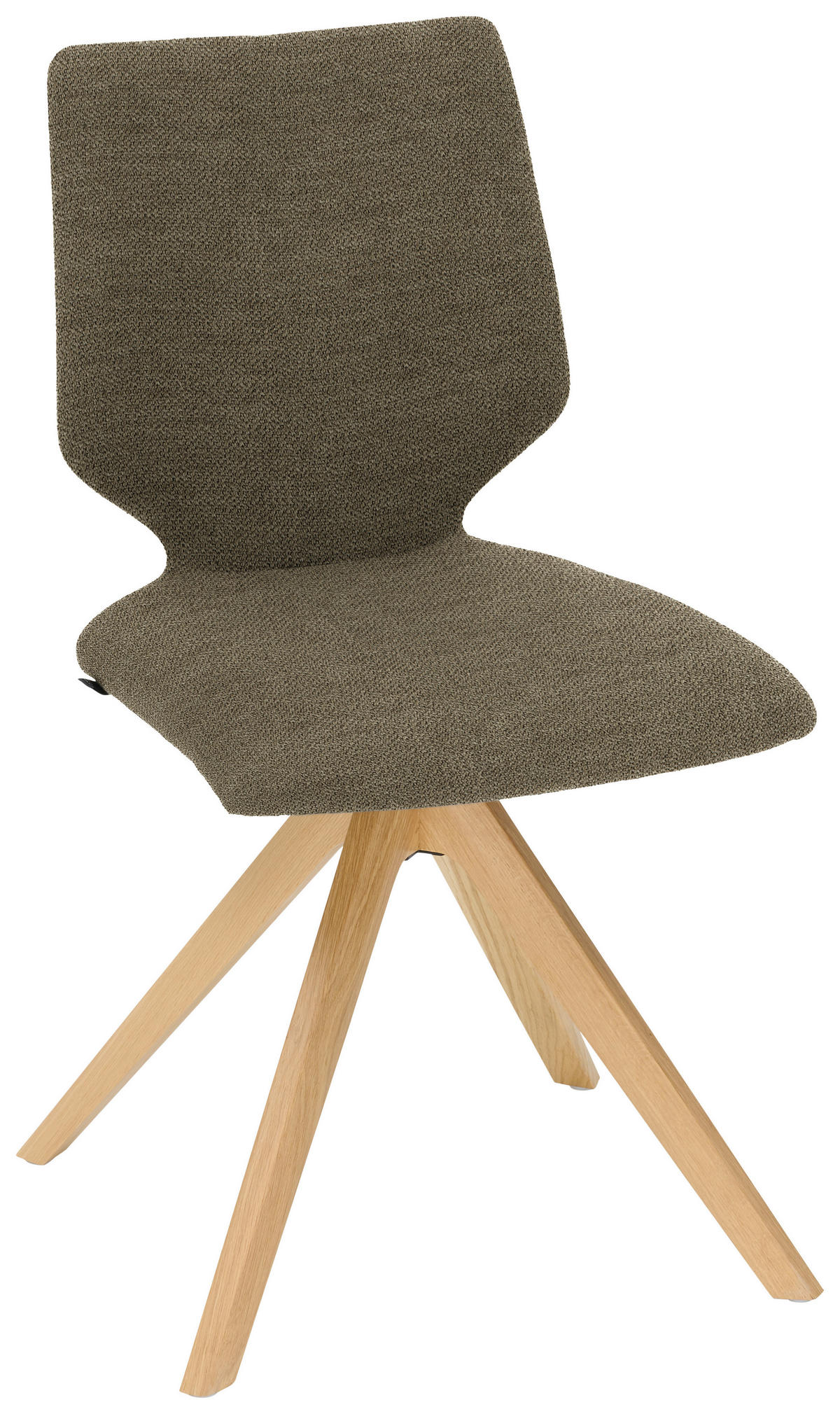 STUHL Struktur  - Fango/Eichefarben, Design, Holz/Textil (50/92/64cm) - Venjakob