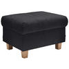 HOCKER Samt Graphitfarben  - Graphitfarben/Naturfarben, Design, Holz/Textil (71/46/57cm) - Venda