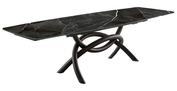 AUSZIEHTISCH in Metall, Keramik 200-294/100/76 cm  - Anthrazit/Schwarz, Design, Keramik/Metall (200-294/100/76cm) - Belluti