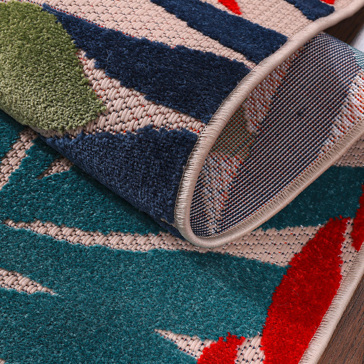 OUTDOORTEPPICH 200/290 cm Floral Grün, Blau  - Blau/Grün, LIFESTYLE, Kunststoff/Textil (200/290cm) - Novel