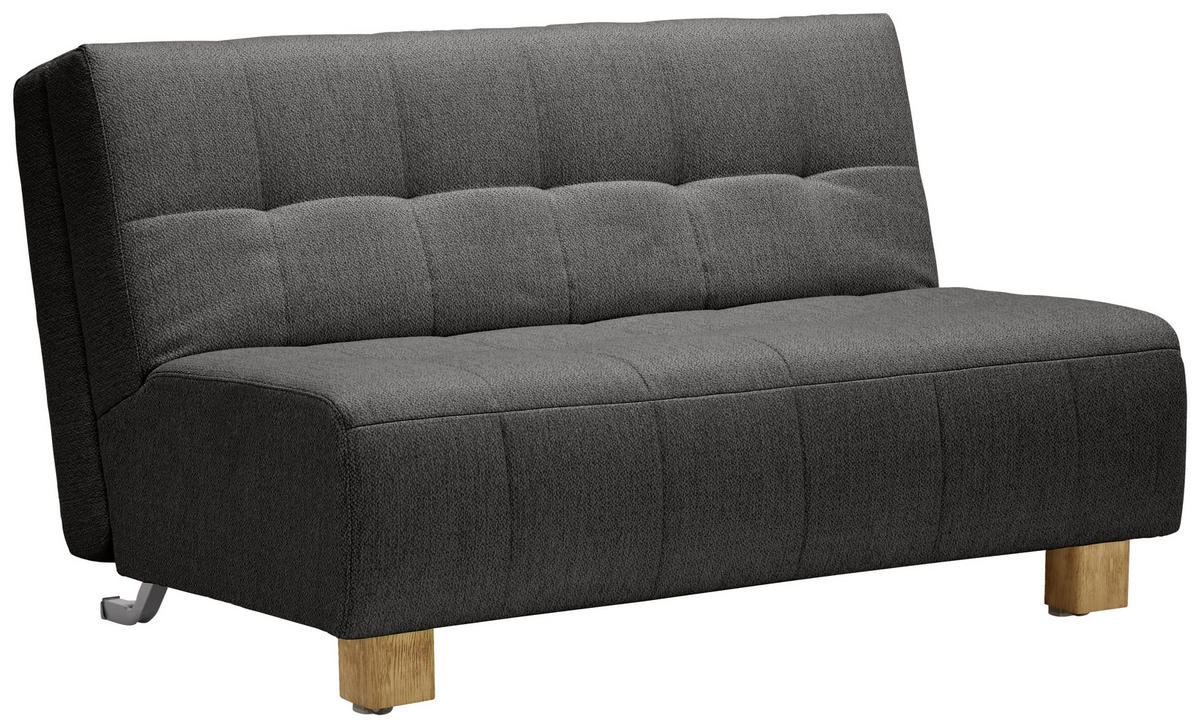 SCHLAFSOFA in Webstoff Anthrazit  - Anthrazit/Naturfarben, Design, Holz/Textil (145/92/102cm) - Novel