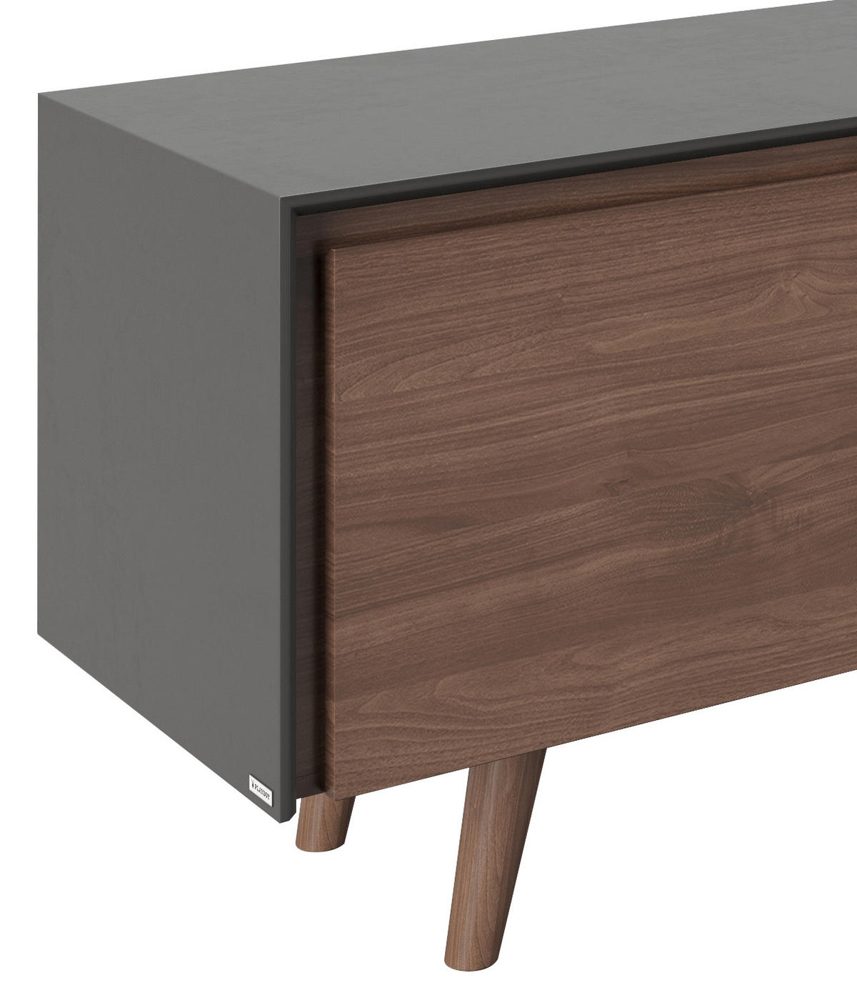 LOWBOARD PLAYBOY  in 150/58,6/42 cm  - Walnussfarben, KONVENTIONELL, Glas/Holz (150/58,6/42cm) - Playboy