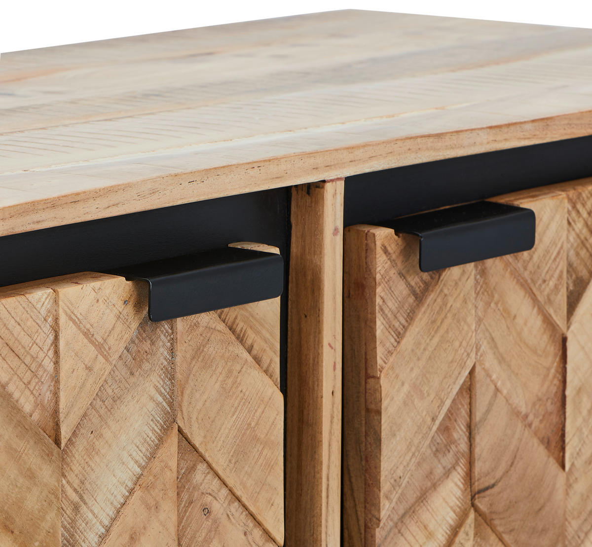 LOWBOARD  in 175/60/45 cm  - Schwarz/Akaziefarben, MODERN, Holz/Metall (175/60/45cm) - Livetastic