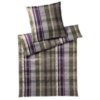 BETTWÄSCHE CHECKS Makosatin 135/200 cm  - Lila/Grün, Basics, Textil (135/200cm) - Joop!