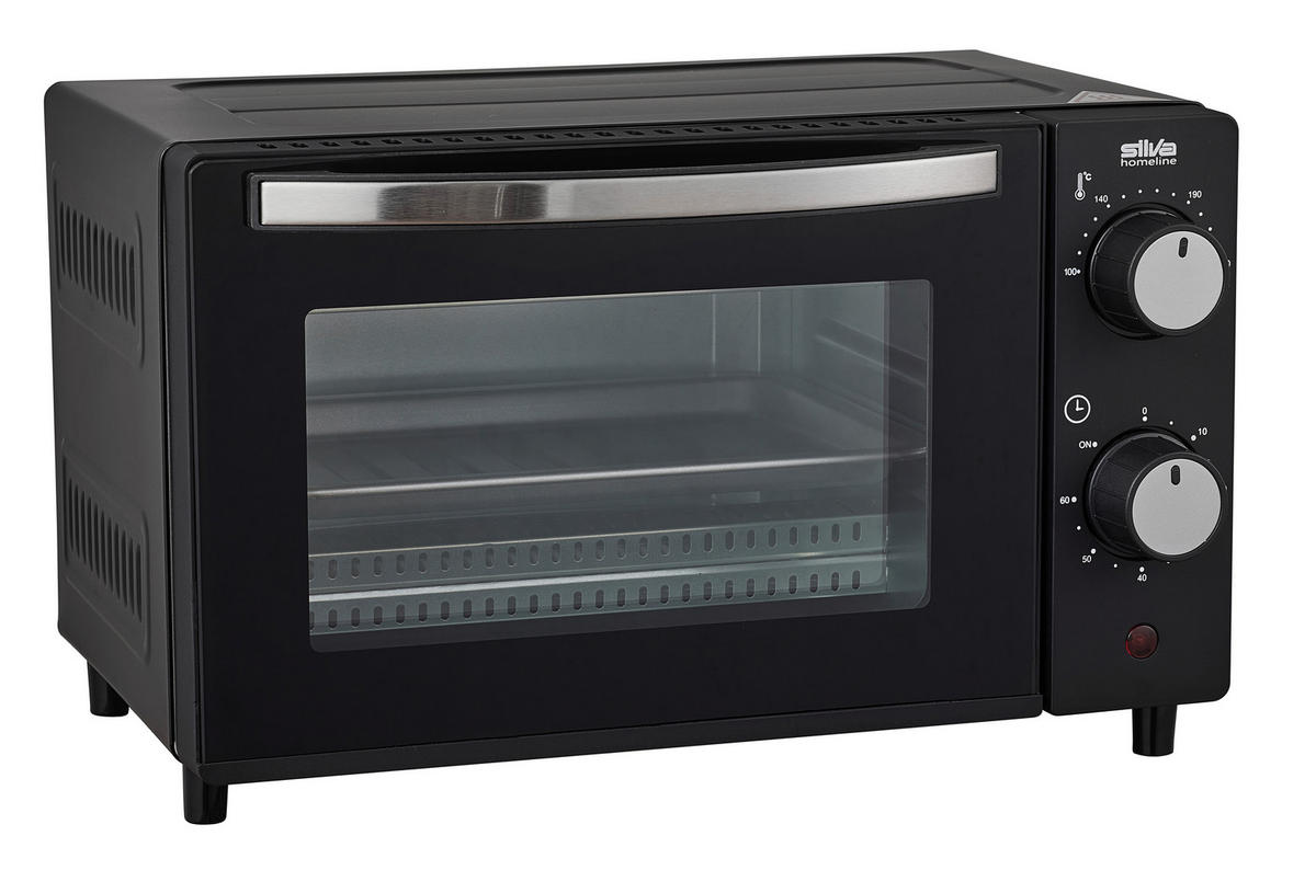 MINIBACKOFEN  - Schwarz, Basics, Kunststoff (36,2/22,1/28,6cm) - Silva Homeline
