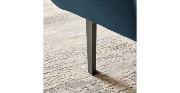 ECKSOFA in Chenille Blau 311/167 cm - Blau/Schwarz, Design, Textil/Metall (311/167cm) - Xora