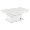 COUCHTISCH 125-150/70/49,5-79 cm rechteckig Weiß  - Weiß, Design, Keramik/Metall (125-150/70/49,5-79cm) - Livetastic
