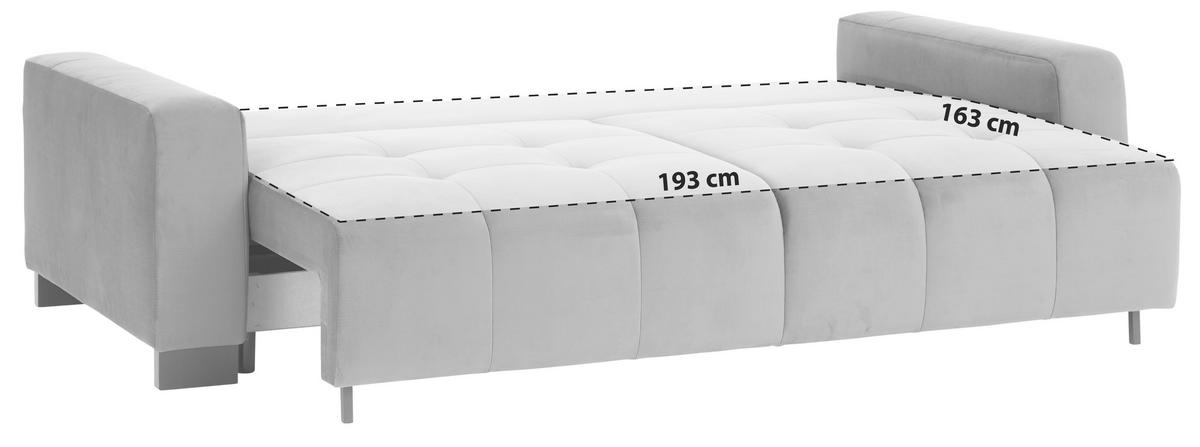 SCHLAFSOFA in Velours Dunkelgrau  - Dunkelgrün/Dunkelgrau, Modern, Holz/Kunststoff (238/88/119cm) - MID.YOU