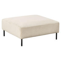 HOCKER Cord Naturfarben  - Schwarz/Naturfarben, Design, Textil/Metall (100/41/100cm) - Johann Jakob