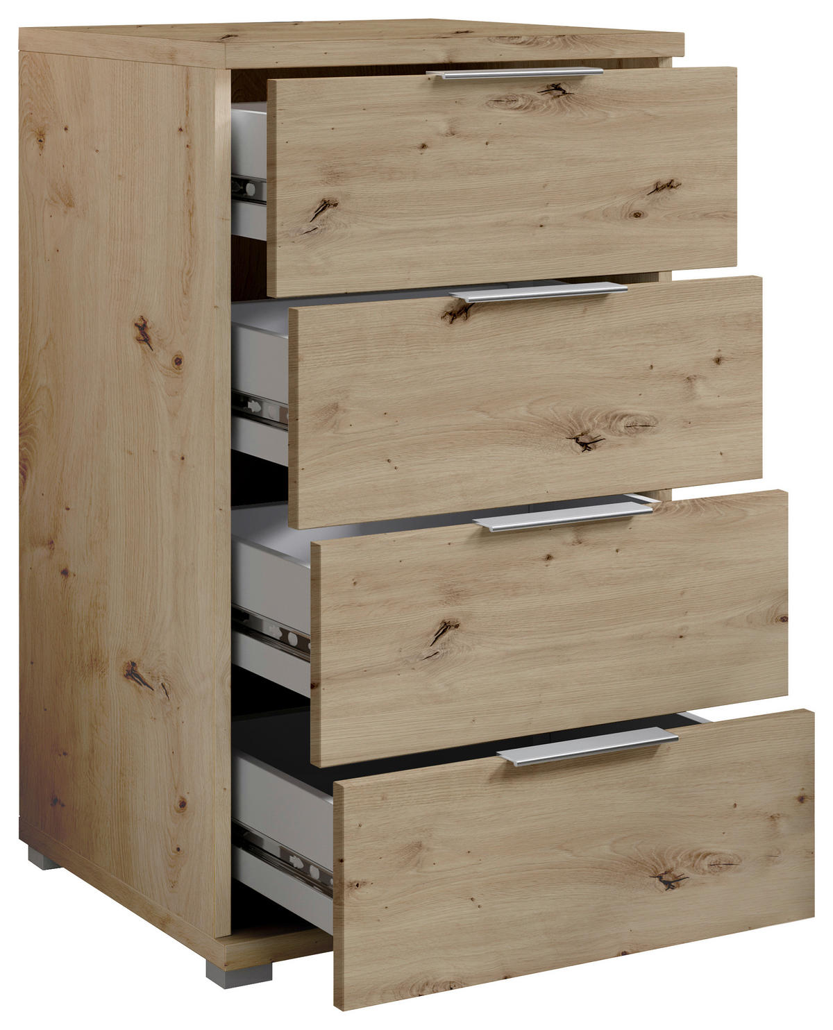 NOĆNI STOČIĆ boja hrasta  - boja hroma/boja hrasta, Dizajnerski, pločasti materijal (46/79/42cm) - Boxxx