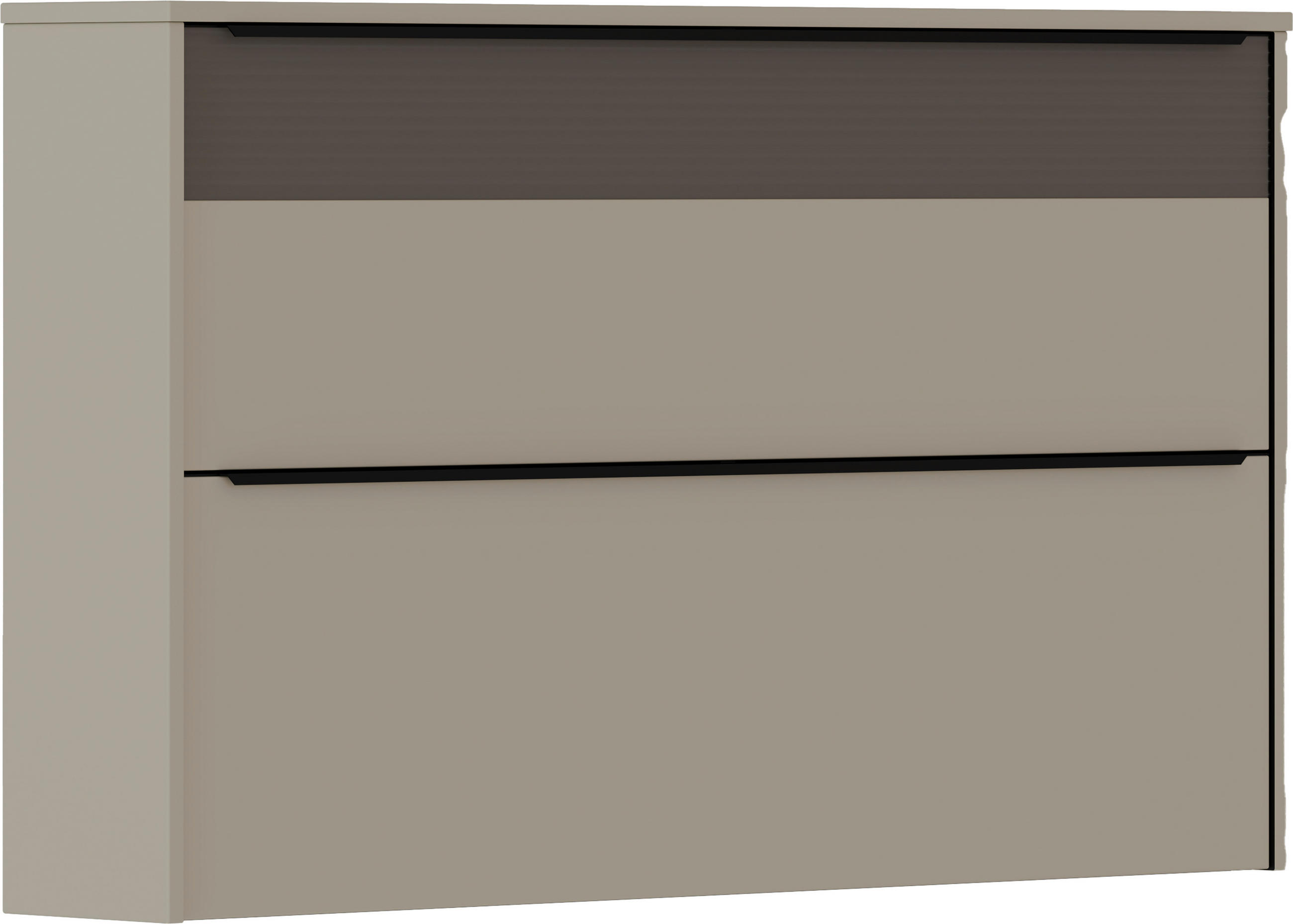 HÄNGESCHUHSCHRANK in 137/80/23 cm - Taupe/Sandfarben, Design, Glas/Holzwerkstoff (137/80/23cm) - Dieter Knoll
