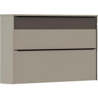 SCHUHSCHRANK  in 137/80/23 cm  - Taupe/Sandfarben, Design, Glas/Holzwerkstoff (137/80/23cm) - Dieter Knoll