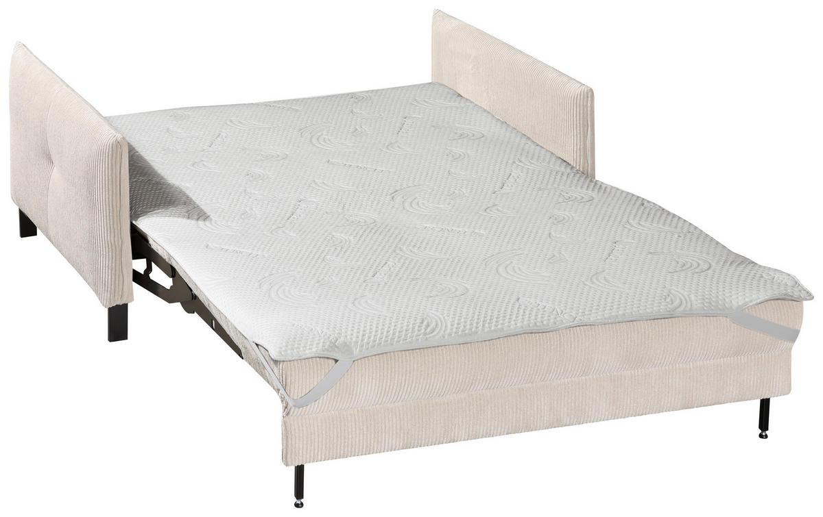SCHLAFSOFA in Textil Beige  - Beige/Schwarz, Design, Textil/Metall (170/88/110cm) - Novel