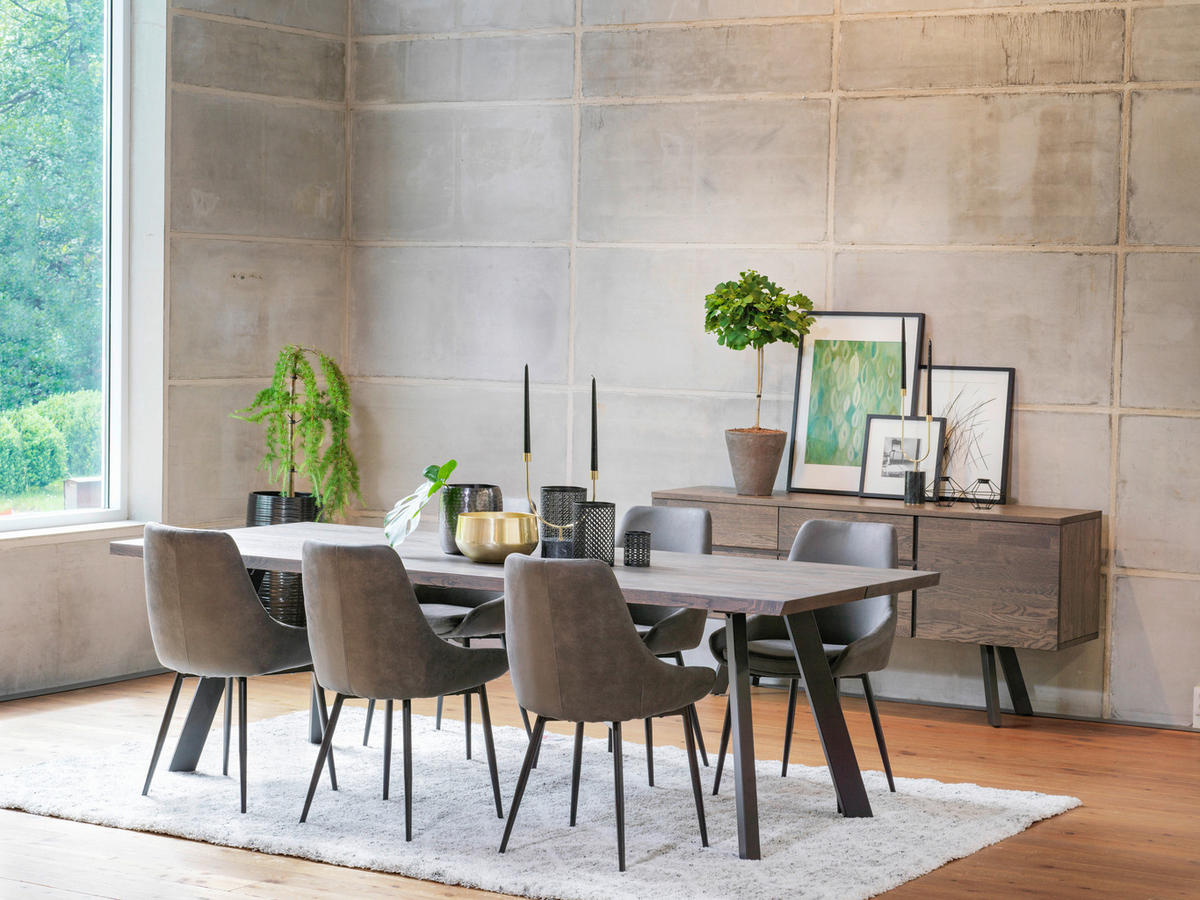 MATBORD i trä, metall 240/100/75 cm   - svart, Design, metall/trä (240/100/75cm) - Rowico