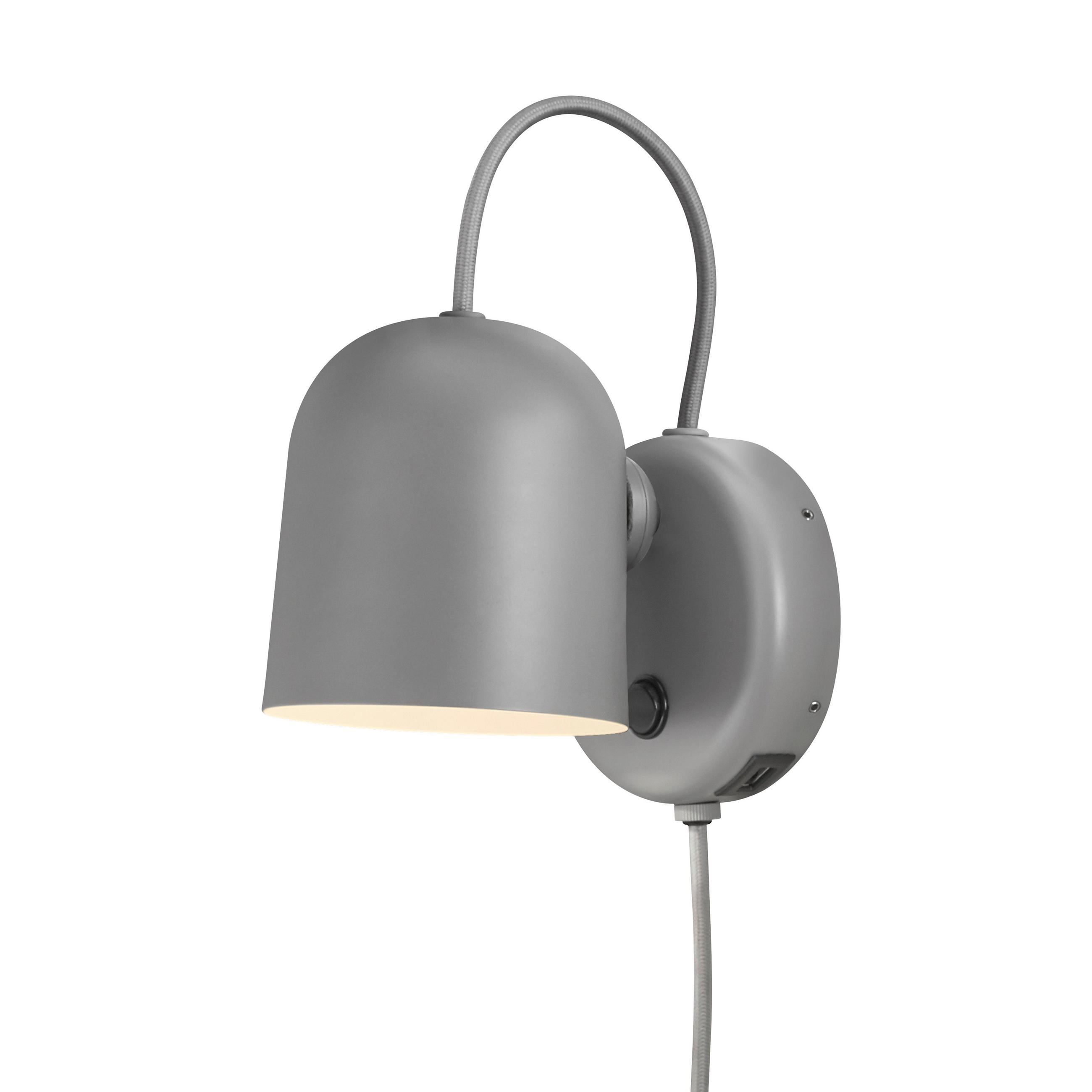 WANDLEUCHTE Angle 10/5,2/7,2 cm - Grau, Design, Metall (10/5,2/7,2cm) - Nordlux