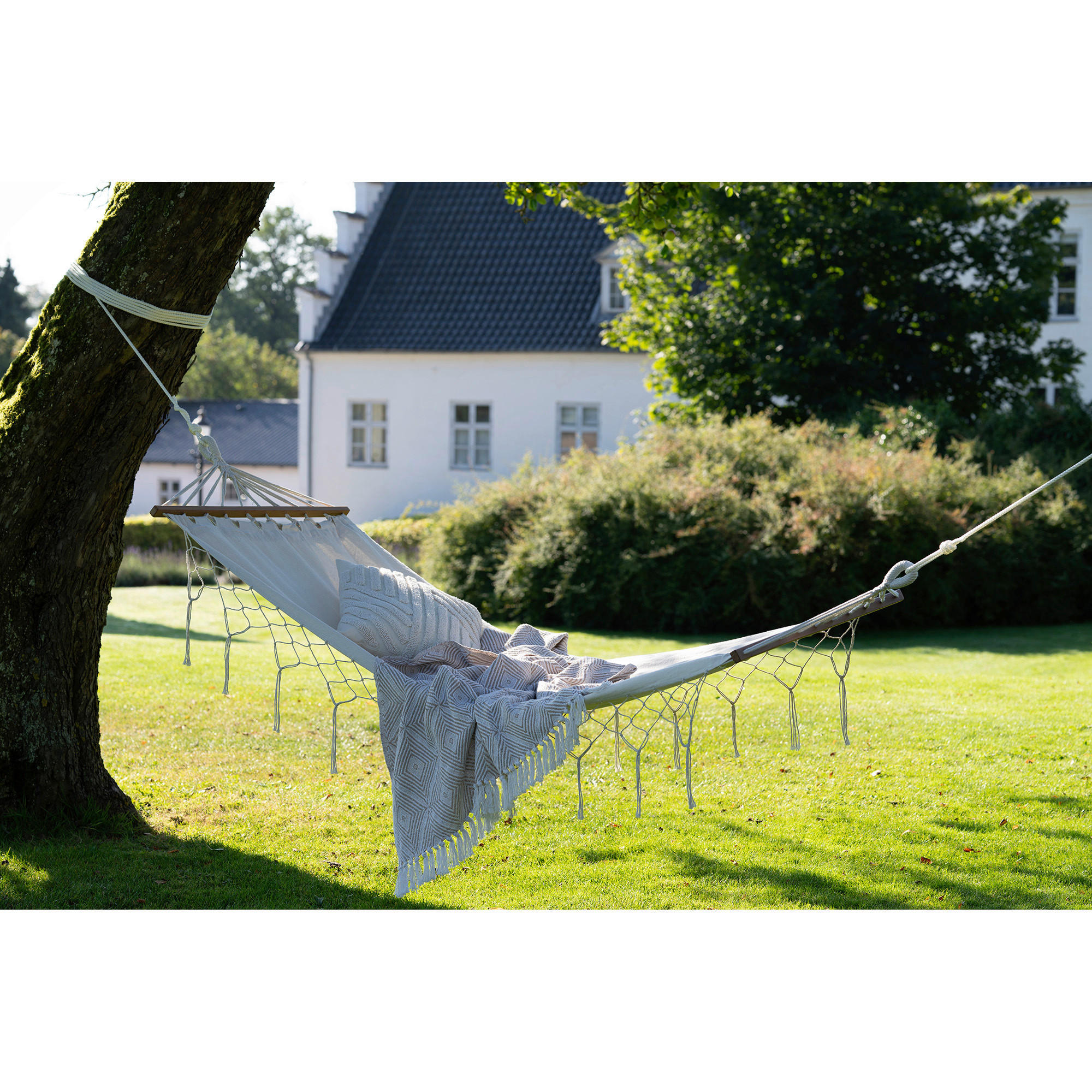 HÄNGEMATTE  - Weiß, Basics, Holz/Textil (200/3/80cm)