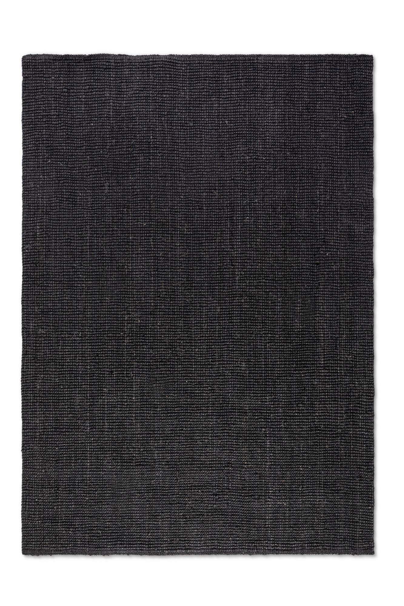JUTETEPPICH 190/280 cm Bouclé Schwarz rechteckig  - Schwarz, Basics, Textil (190/280cm) - Hanse Home
