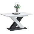ESSTISCH in Holzwerkstoff 140-180/90/76 cm - Schwarz/Weiß, MODERN, Holzwerkstoff (140-180/90/76cm) - Carryhome