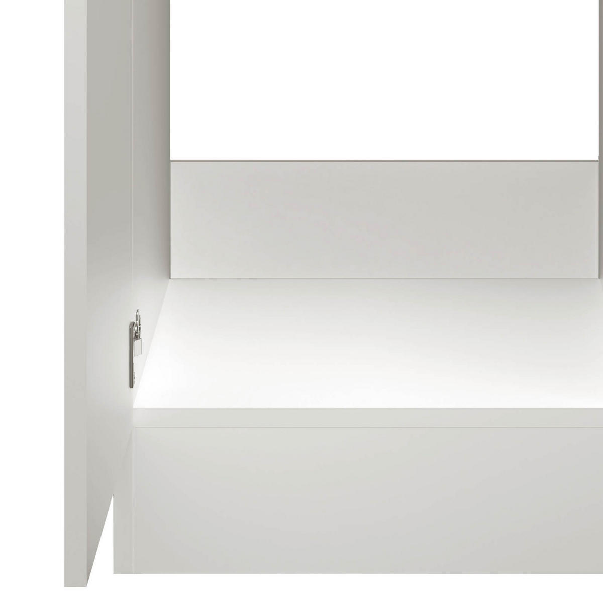 SPÜLENUNTERSCHRANK 50/82/57 cm  in Weiß, Weiß Hochglanz  - Edelstahlfarben/Weiß Hochglanz, MODERN, Holzwerkstoff/Metall (50/82/57cm) - FlexWell