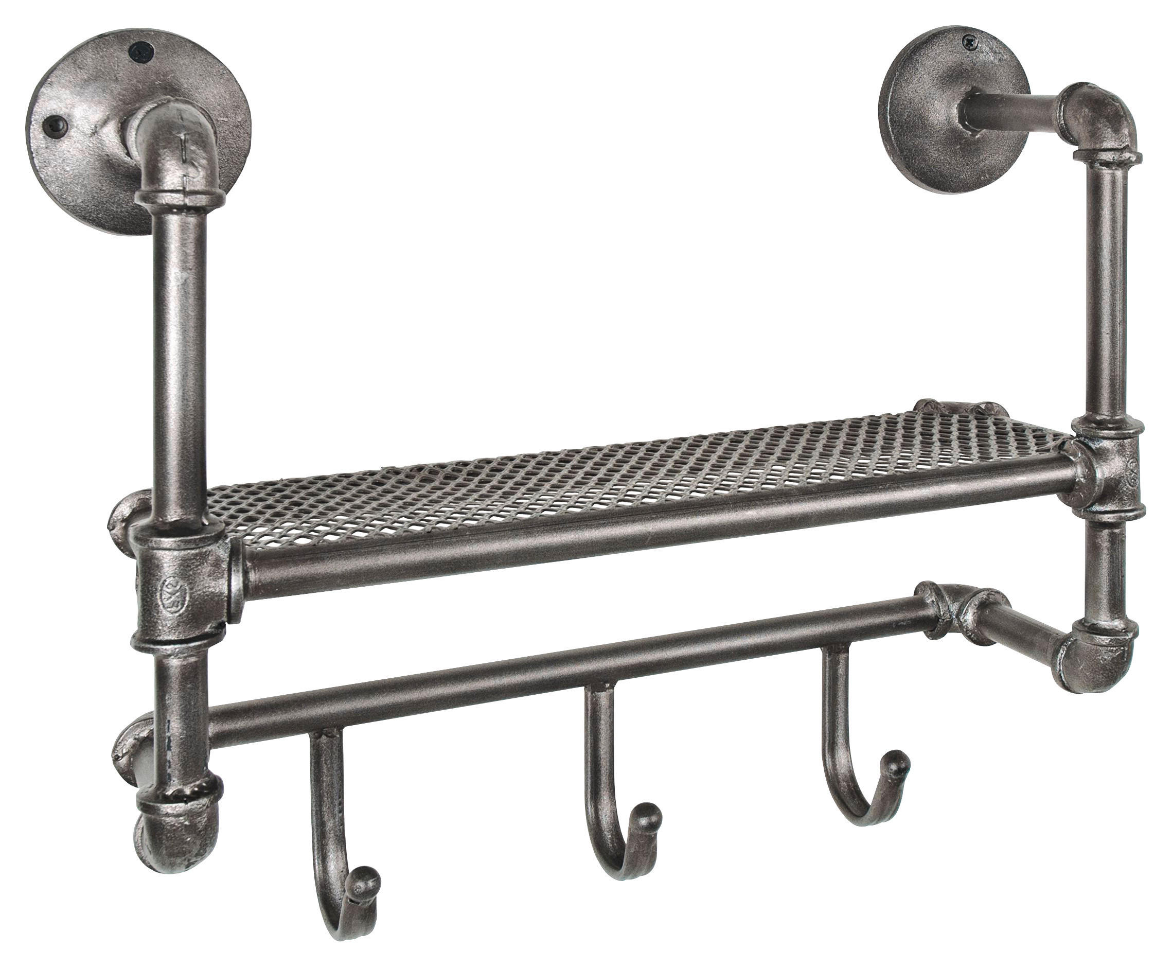 WANDGARDEROBE 53/41/16 cm  - Anthrazit, Basics, Metall (53/41/16cm)