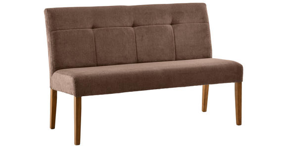 SITZBANK in Holz, Textil Braun, Eichefarben  - Eichefarben/Braun, KONVENTIONELL, Holz/Textil (140/92/66cm) - Cantus