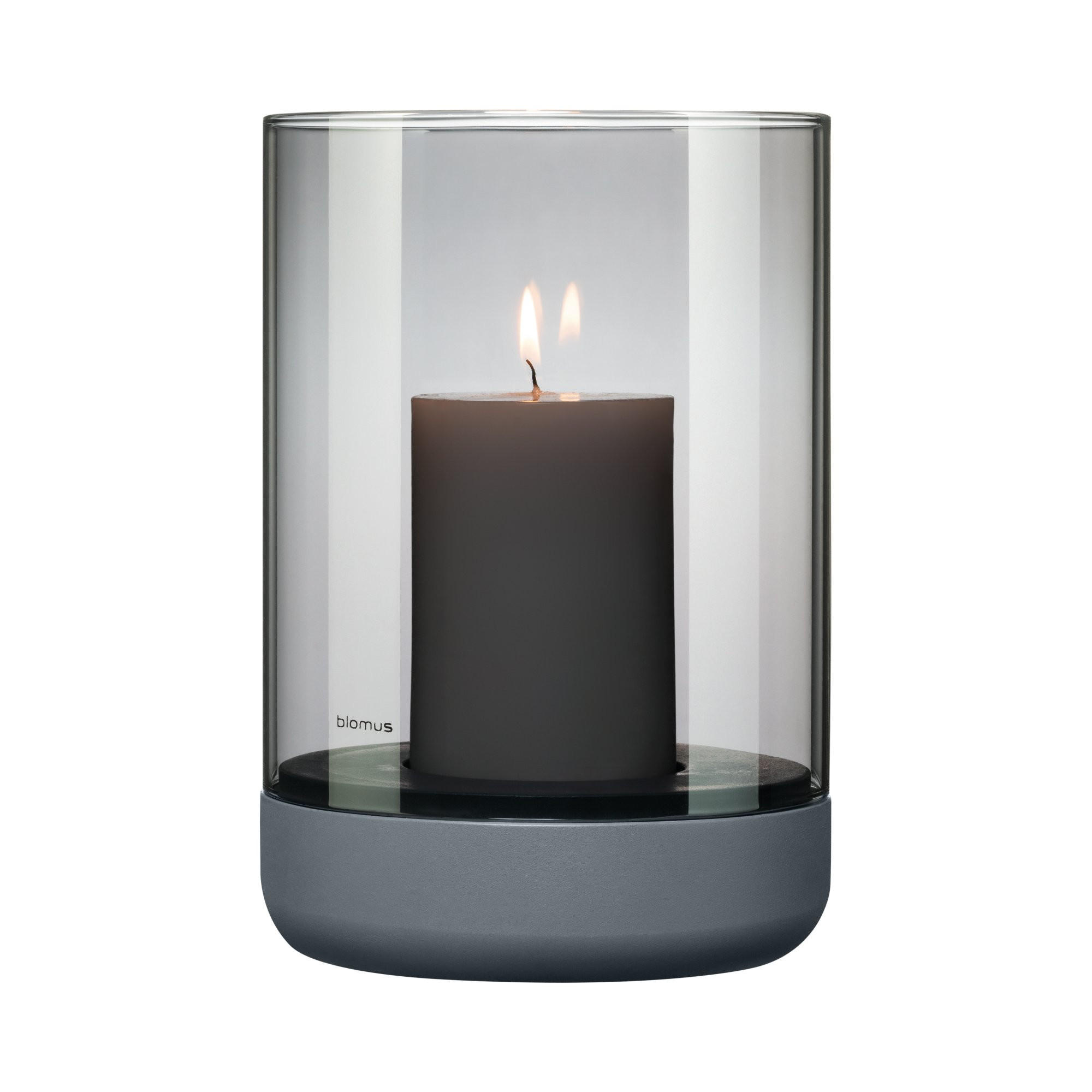 WINDLICHT Dunkelgrau 15/22,5 cm  - Dunkelgrau, Glas/Stein (15/22,5cm) - Blomus