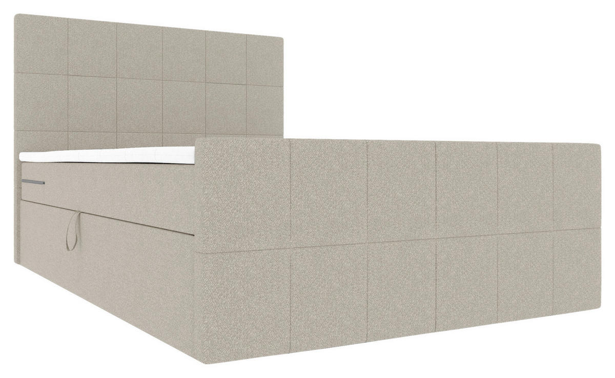 BOXBETT 120/200 cm  in Beige  - Beige, KONVENTIONELL, Kunststoff/Textil (120/200cm) - Boxxx