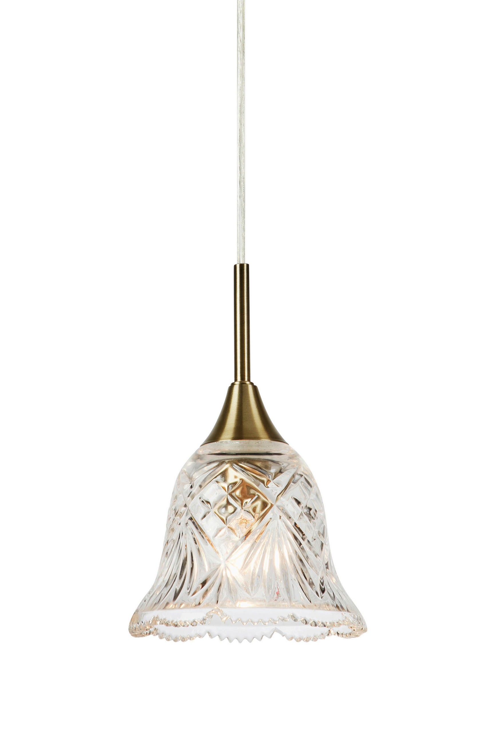 PENDELLEUCHTE Luna 13,5/21 cm   - Messingfarben, Design, Glas (13,5/21cm) - Markslöjd