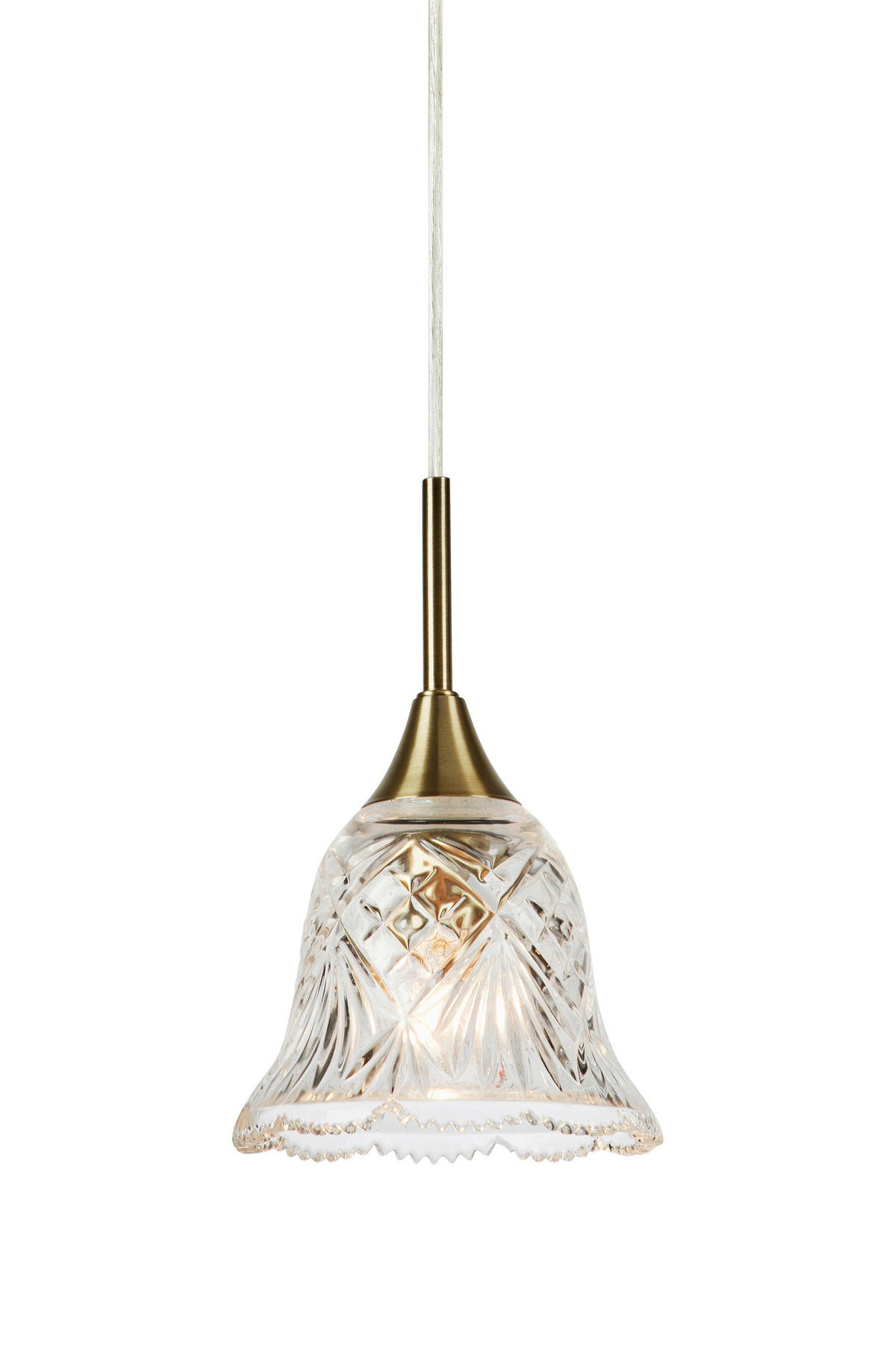 PENDELLEUCHTE Luna 13,5/21 cm   - Messingfarben, Design, Glas (13,5/21cm) - Markslöjd