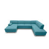 WOHNLANDSCHAFT Petrol Webstoff  - Chromfarben/Petrol, KONVENTIONELL, Textil/Metall (150/308/195cm) - MID.YOU
