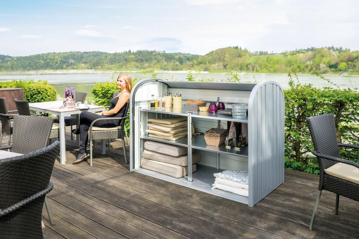 ROLLLADENBOX 117/109/73 cm  - Dunkelgrau/Silberfarben, Design, Metall (117/109/73cm) - Biohort