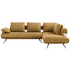 ECKSOFA in Echtleder Currygelb  - Currygelb/Schwarz, Design, Leder/Metall (305/231cm) - Dieter Knoll