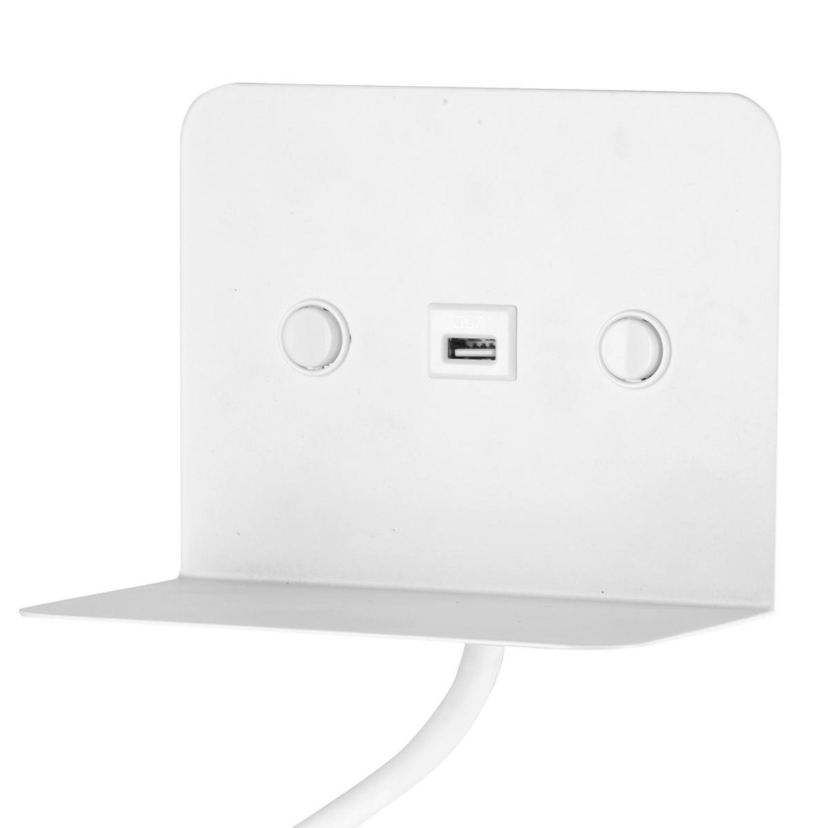 LED-WANDLEUCHTE 16/13/46 cm   - Weiß, Design, Metall (16/13/46cm)