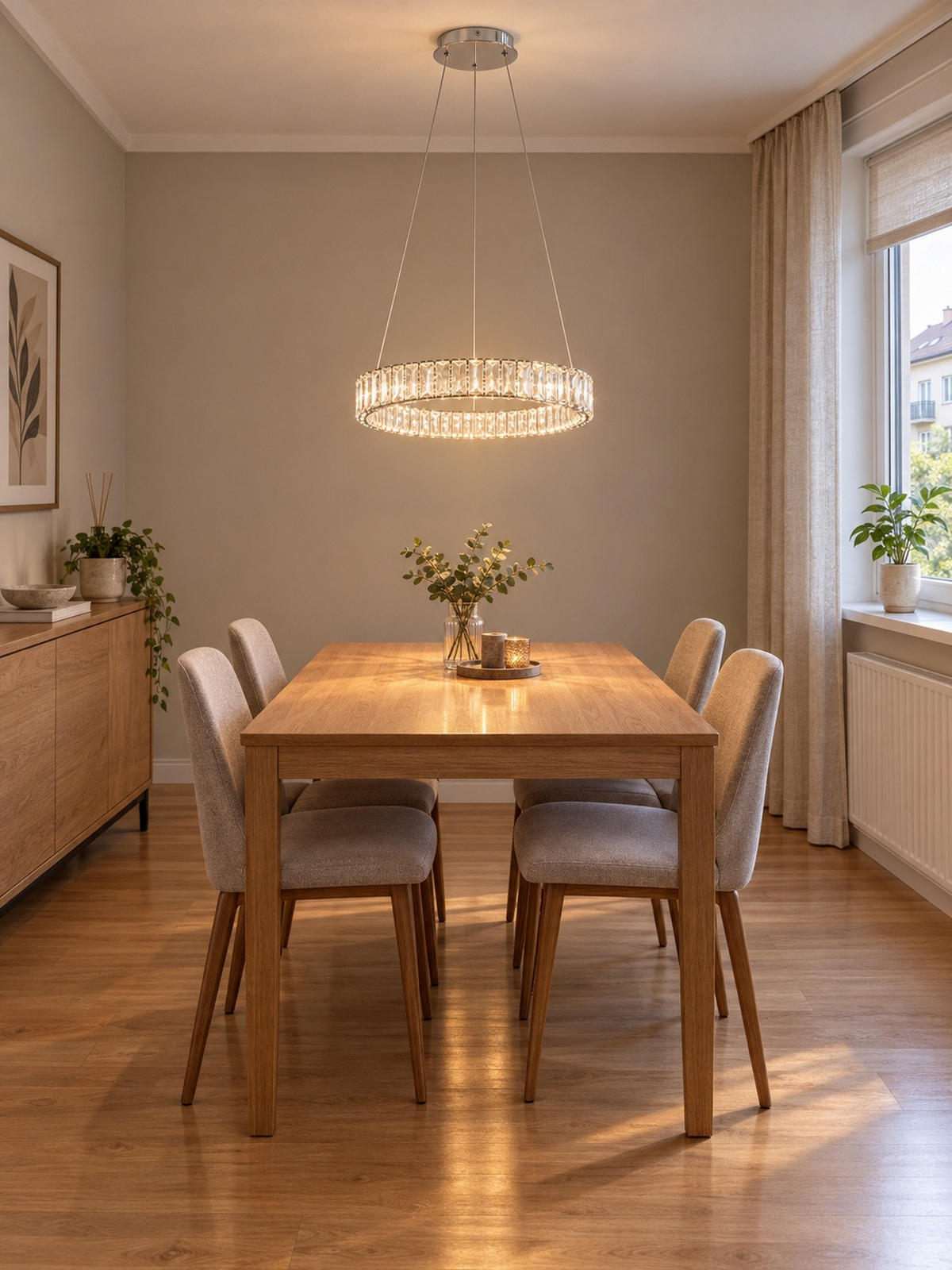 Lampă Suspendată Cu Led 50/120 cm  - culoare crom, Konventionell, sticlă/metal (50/120cm) - Glandor