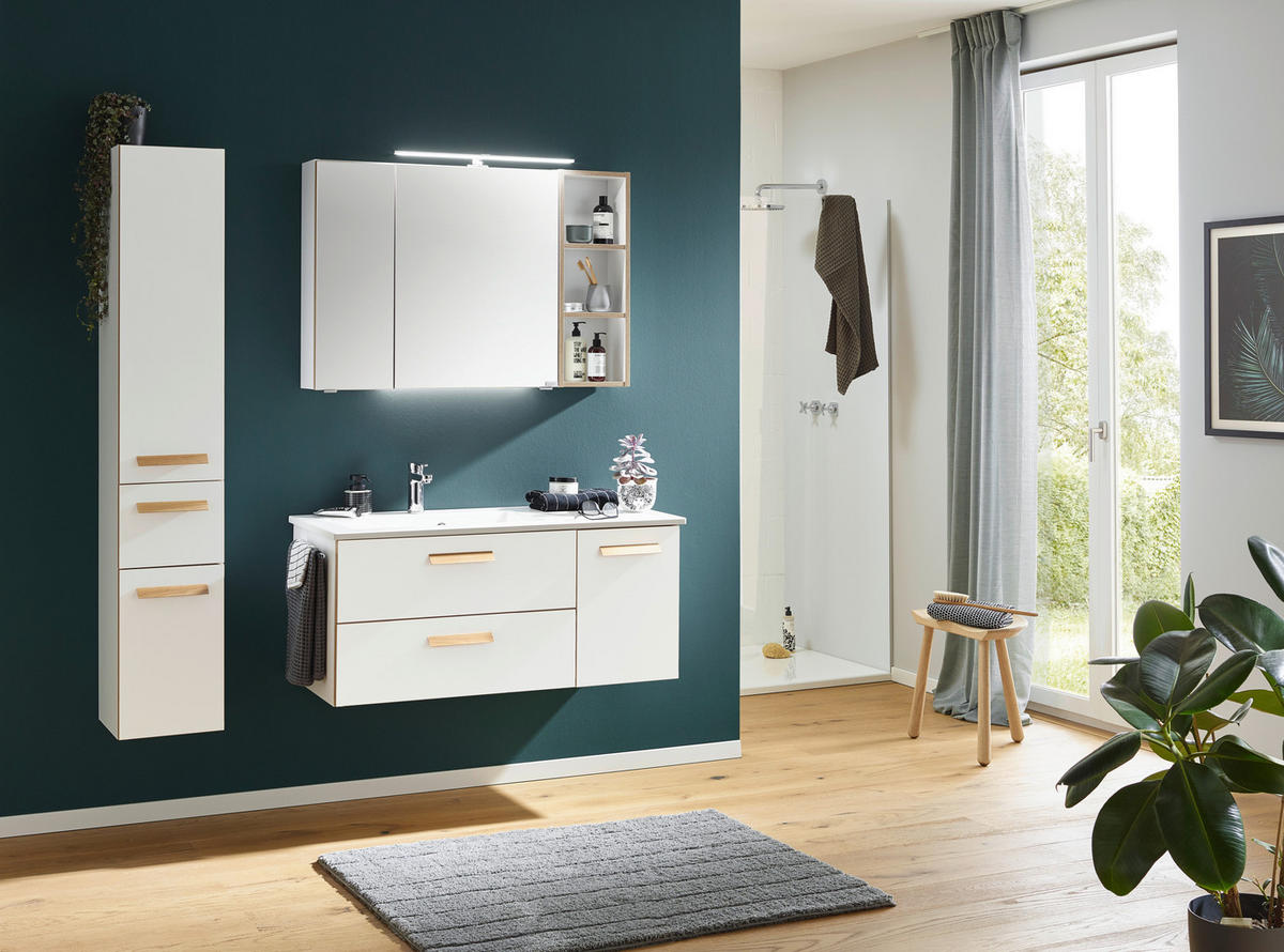 HOCHSCHRANK 30/168/33 cm  - Weiß, KONVENTIONELL, Glas/Holz (30/168/33cm) - Dieter Knoll
