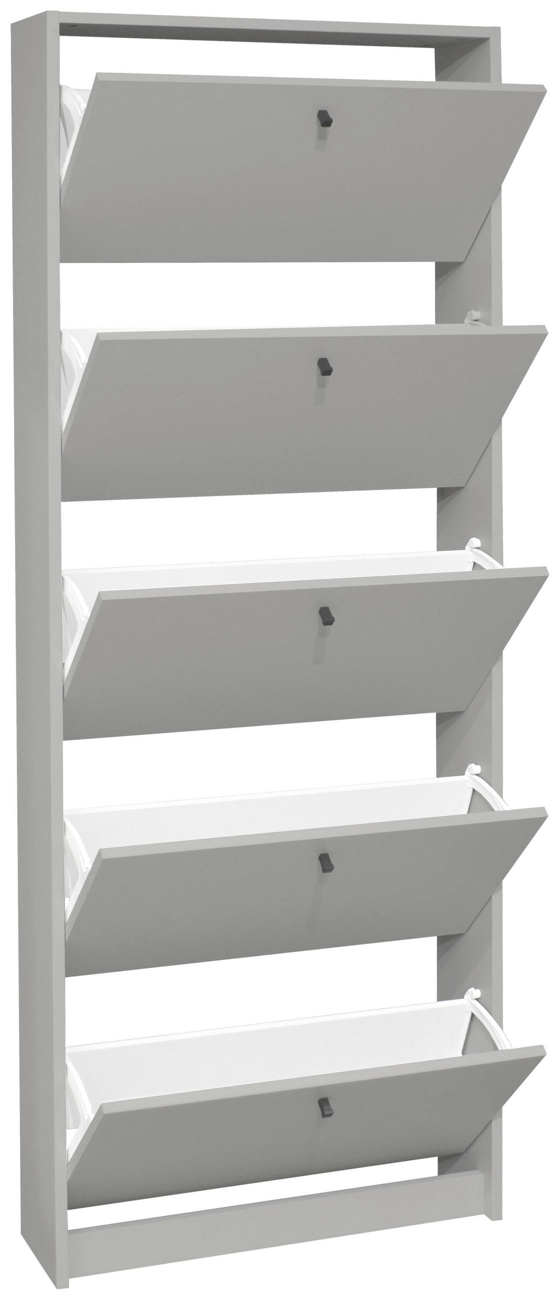 SCHUHKIPPER Flap  in 60/168/16 cm  - Schwarz/Grau, Design, Holzwerkstoff/Metall (60/168/16cm) - Xora