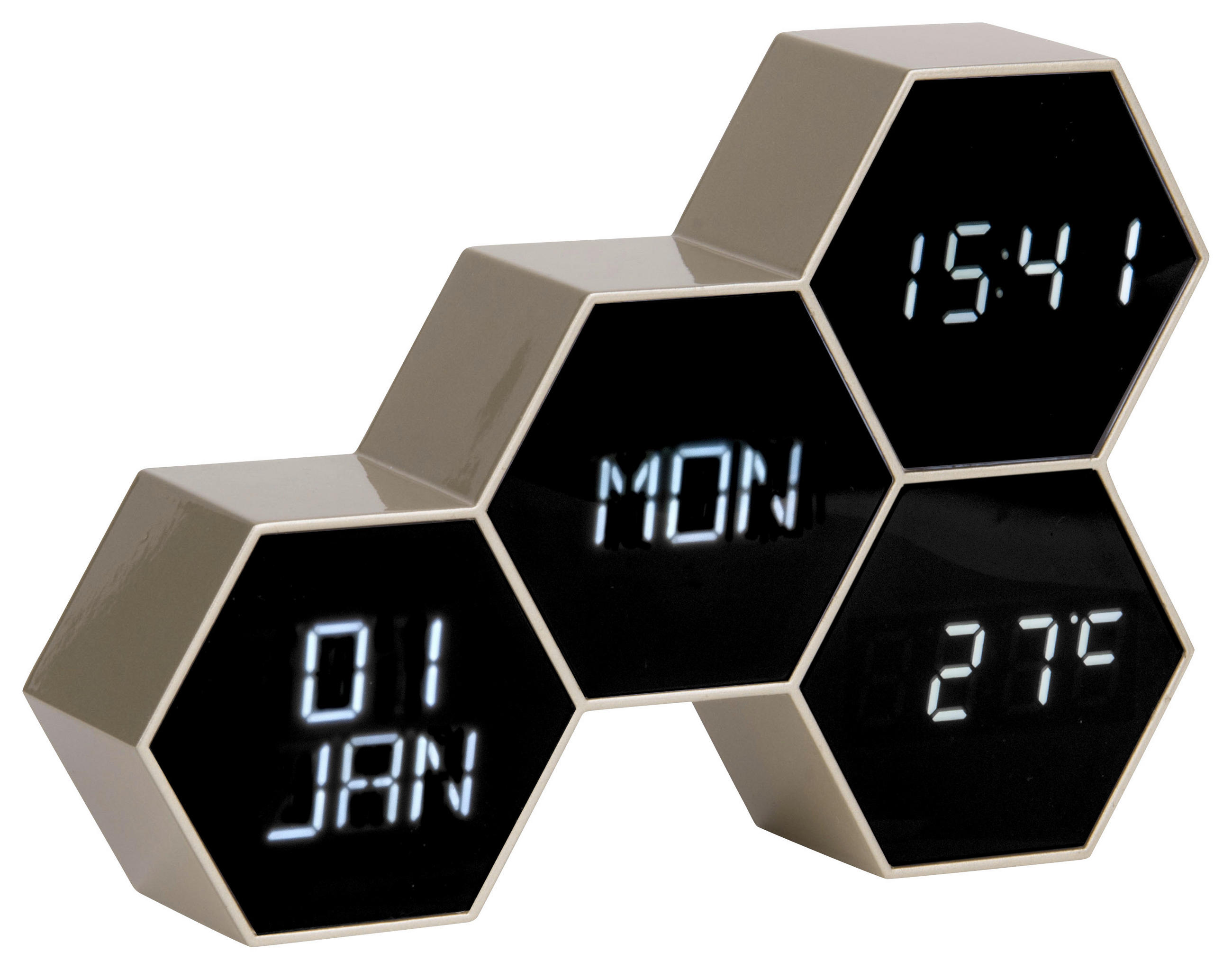 WECKER Six in the mix Goldfarben  - Goldfarben, Basics, Kunststoff (17,5/12/4,5cm) - Karlsson