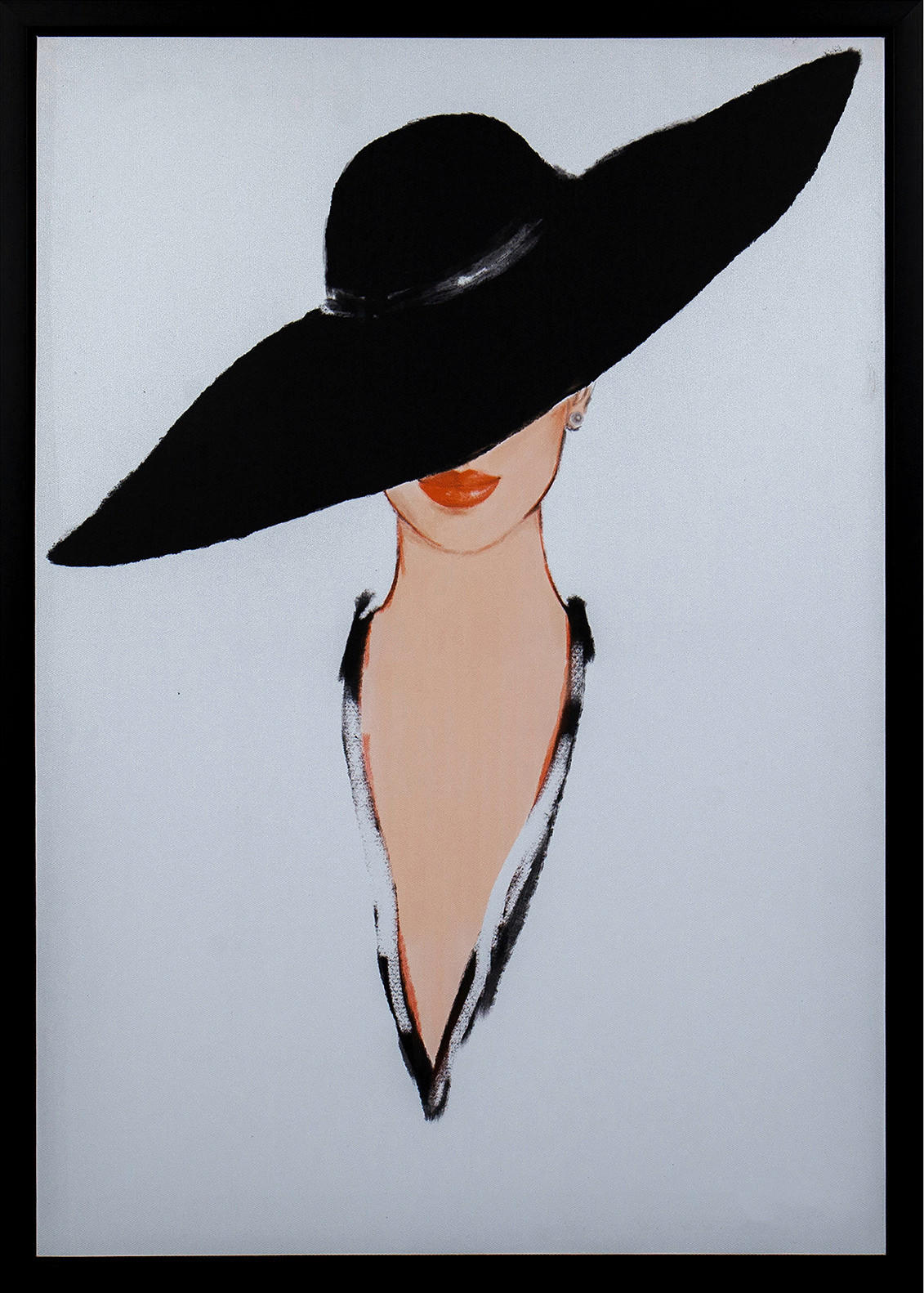 KUNSTDRUCK 50/70 cm  - Rot/Schwarz, Design, Holzwerkstoff/Kunststoff (50/70cm) - Monee