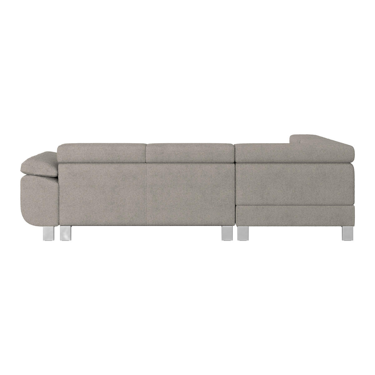 ECKSOFA in Drell Taupe  - Taupe, Modern, Textil/Metall (230/270cm) - MID.YOU