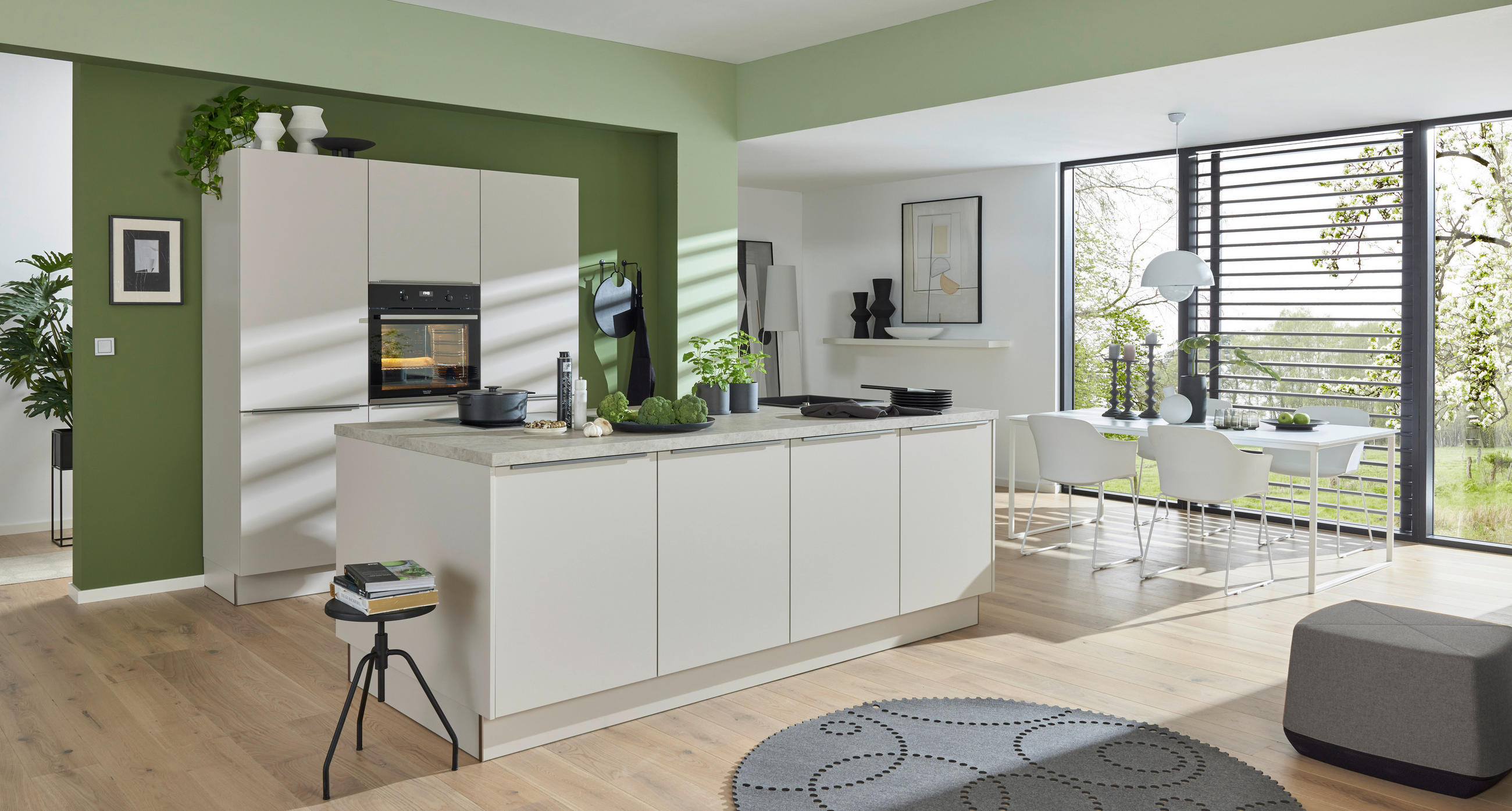 EINBAUKÜCHE - Sandfarben/Sahara, Design, Holzwerkstoff - Dieter Knoll
