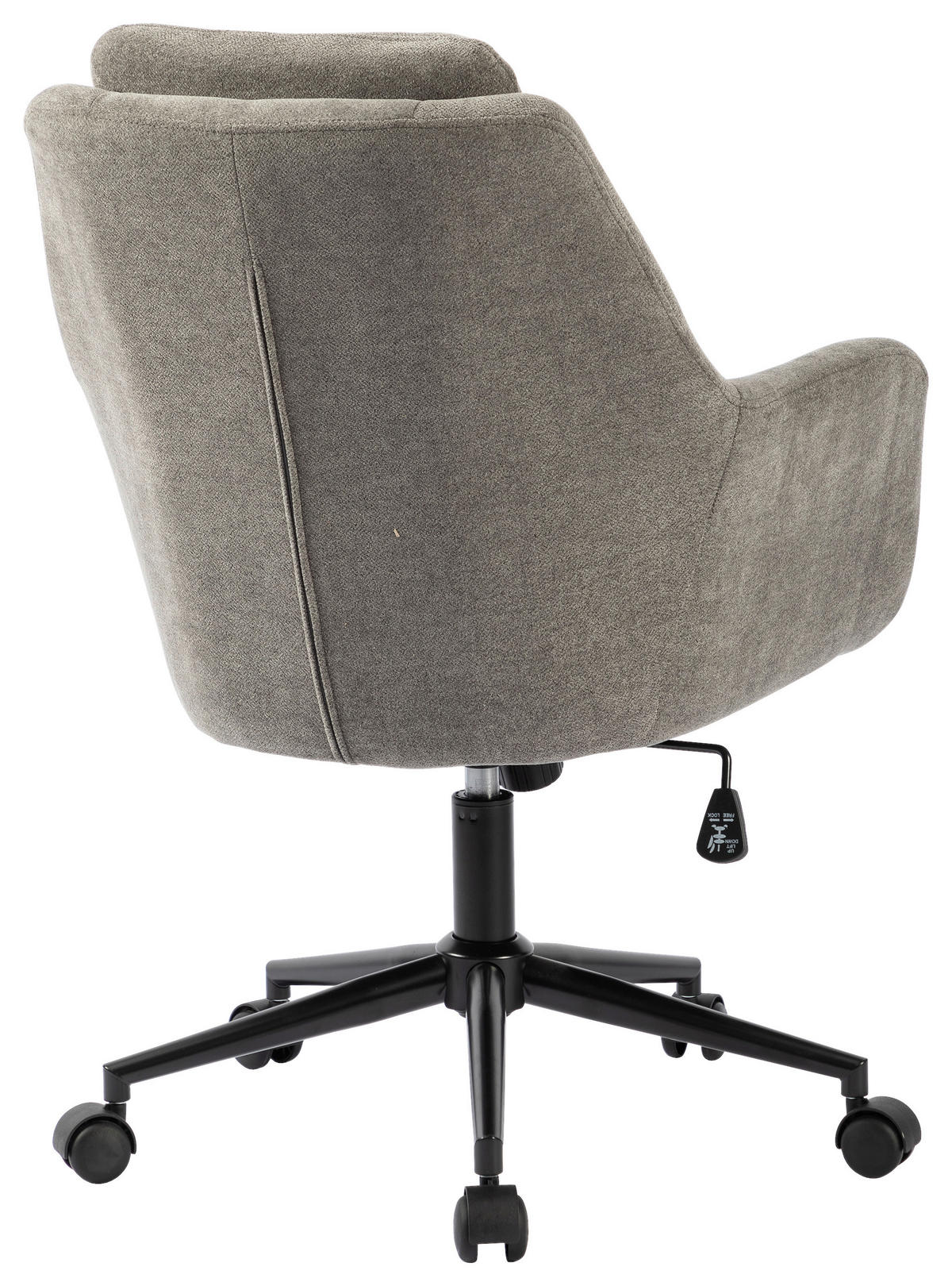 DREHSTUHL Webstoff Grau, Schwarz  - Schwarz/Grau, Modern, Kunststoff/Textil (58/91-99/71cm) - MID.YOU