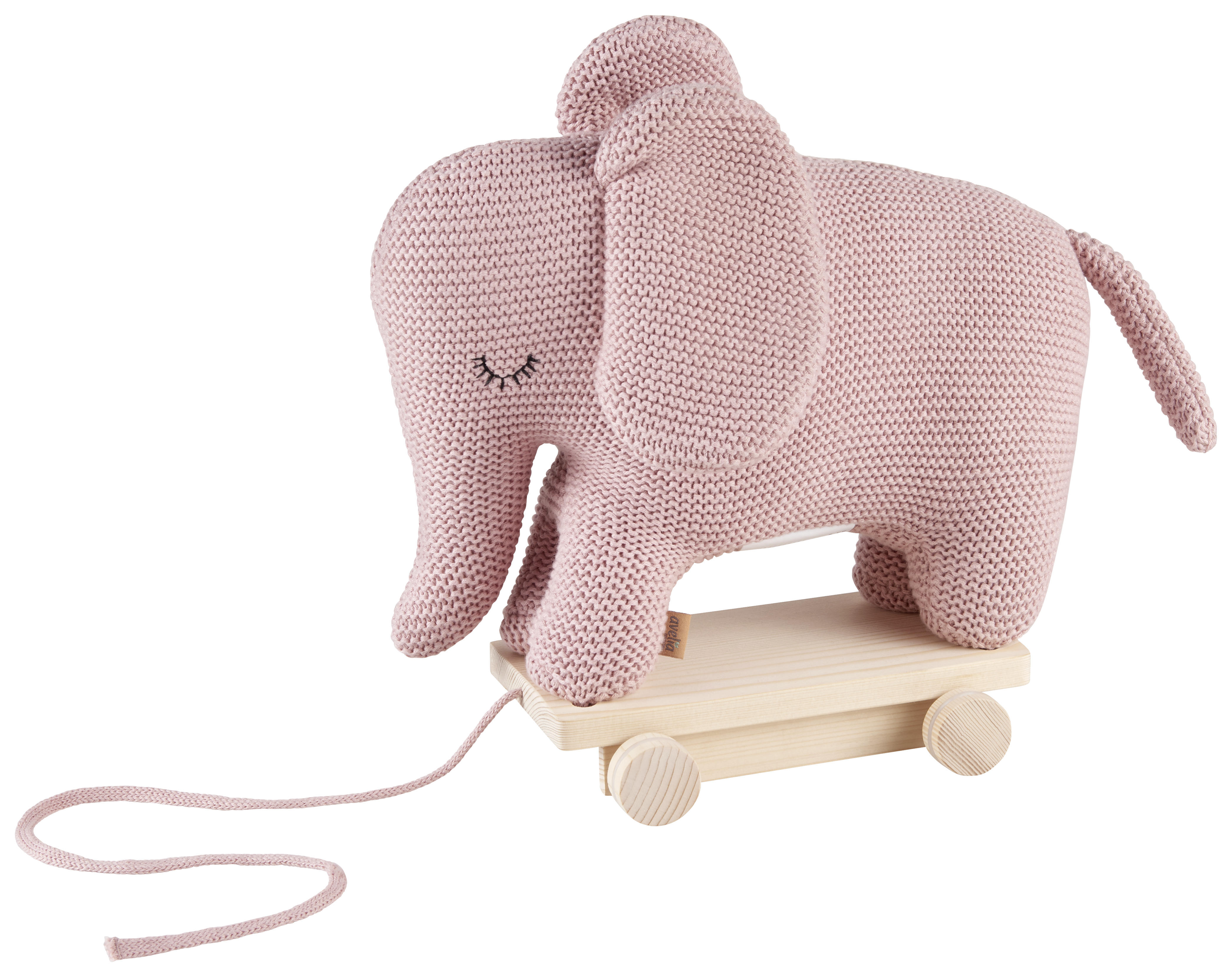 NACHZIEHTIER Elefant - Rosa, Natur, Textil (34/28cm) - Avelia